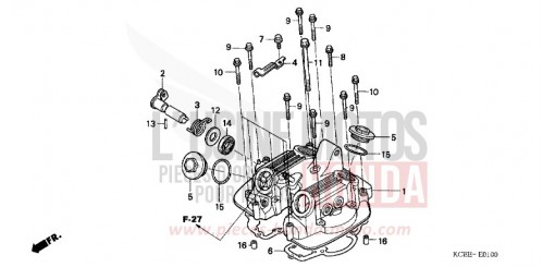 CYLINDER HEAD COVER XR250R4 de 2004